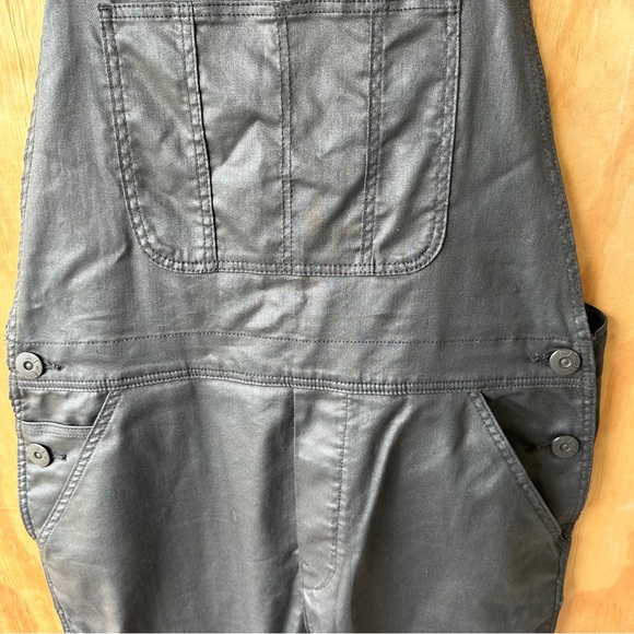 3x1 Black Denim Waxed Shiny Skinny Overalls - Picture 11 of 16